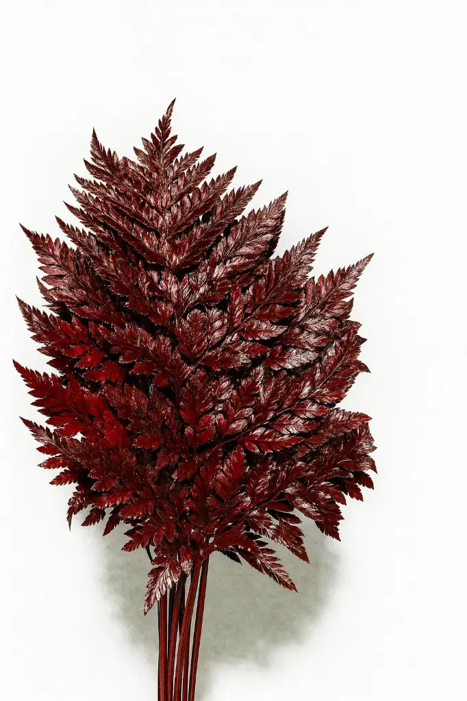 Greenery Leather Leaf Florida Tinted Burgundy