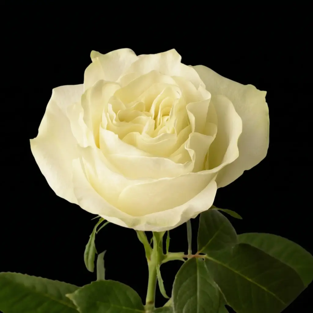  Roses 60cm White Moonstone