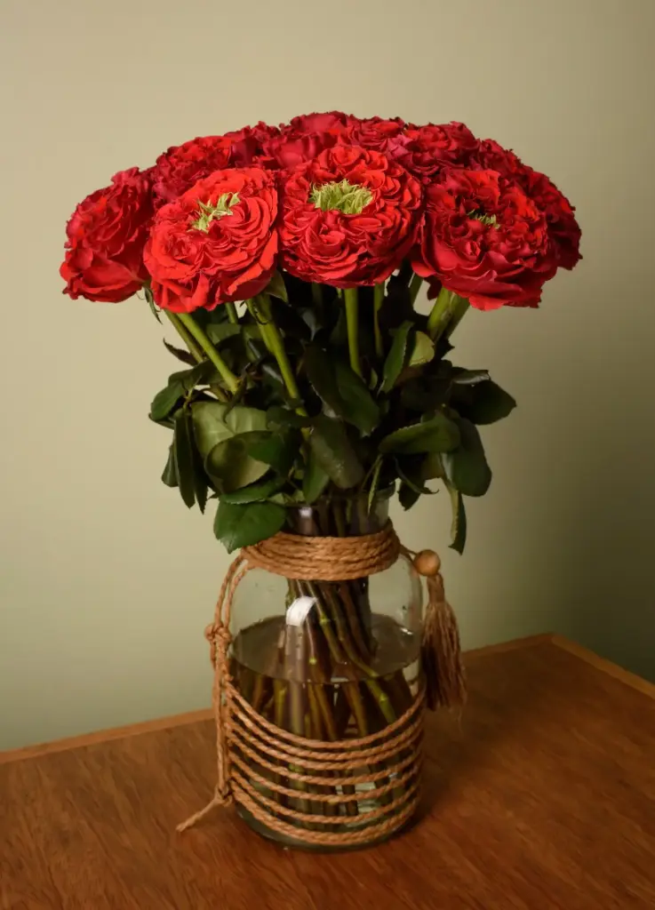  Roses 50cm Garden Like Red Eye